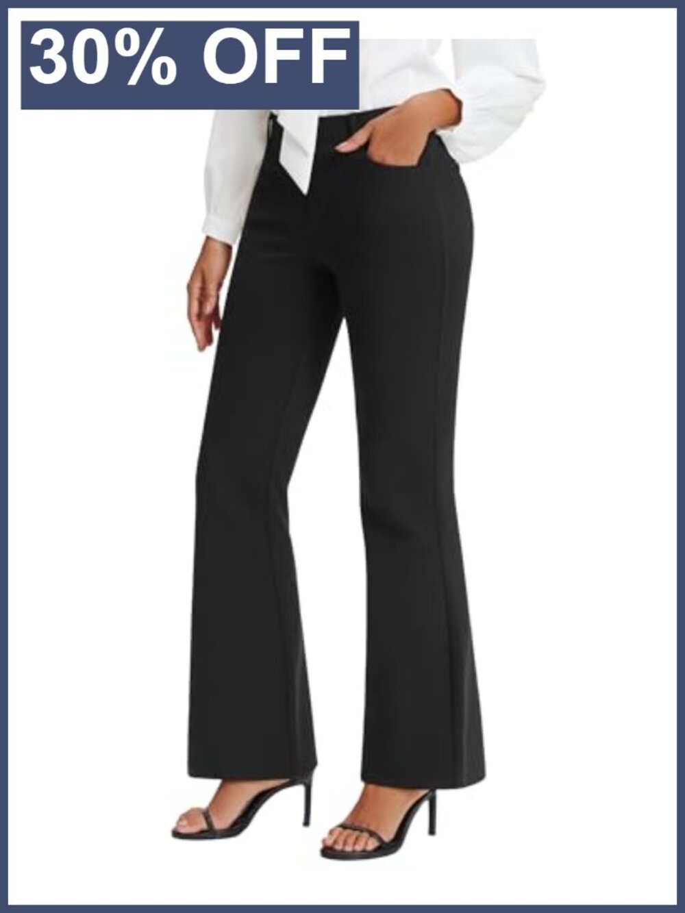 Women's 30 Inch Bootcut Work Pants Stretch Business Casual Office Slacks